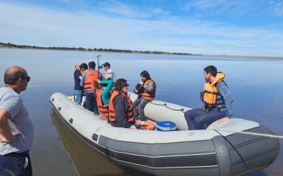 Operativo en el Dique Paso Las Piedras: servicios de lancha para Aguas Bonaerenses S.A.